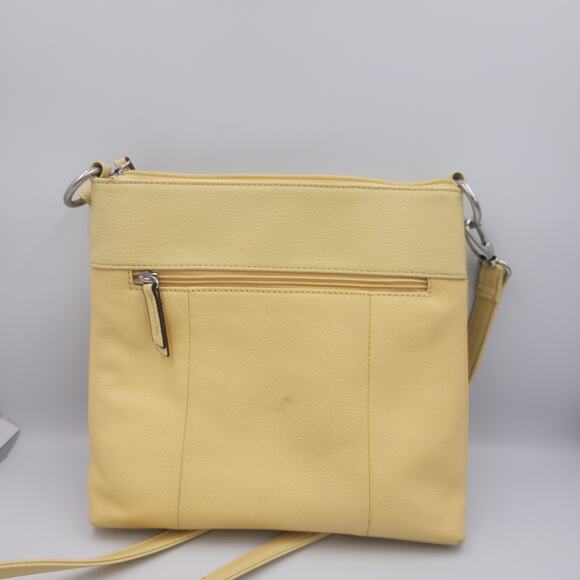 Tignanello Yellow Pebble Leather Crossbody. Great Spring Easter Colored Bag. - Picture 2 of 6